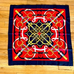 Vintage Hermes Eperon D’Or Silk Scarf